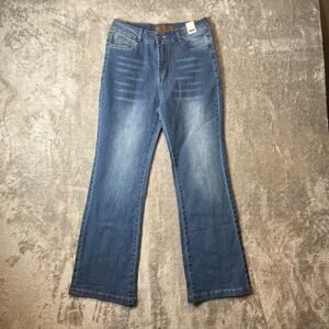 Judy Blue Women’s Kick Flare Wide Leg‎ Jeans Size Small Mid Rise New